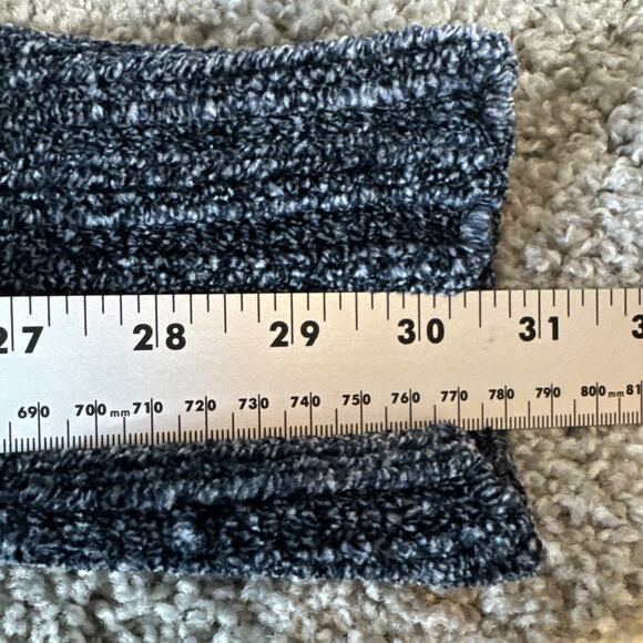 Orvis Sweater Womens Large Blue Chenille Velvet Soft Pullover Knit V Neck - Picture 8 of 8